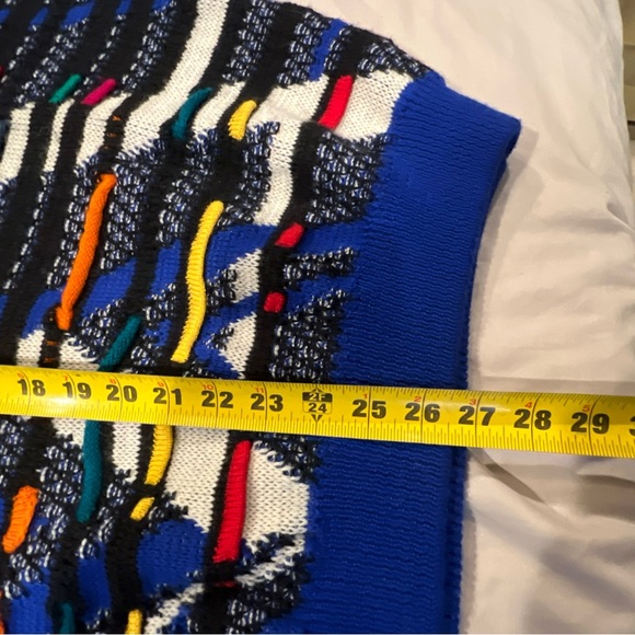 VINTAGE Coogi Sweater Men XL Black Red Wool Pullover Hip Hop Biggie 90s Textured - Picture 14 of 14